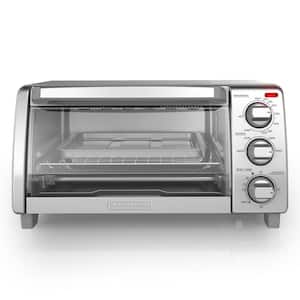 1150-Watt 4-Slice Silver Stainless Steel Toaster Oven with Convection