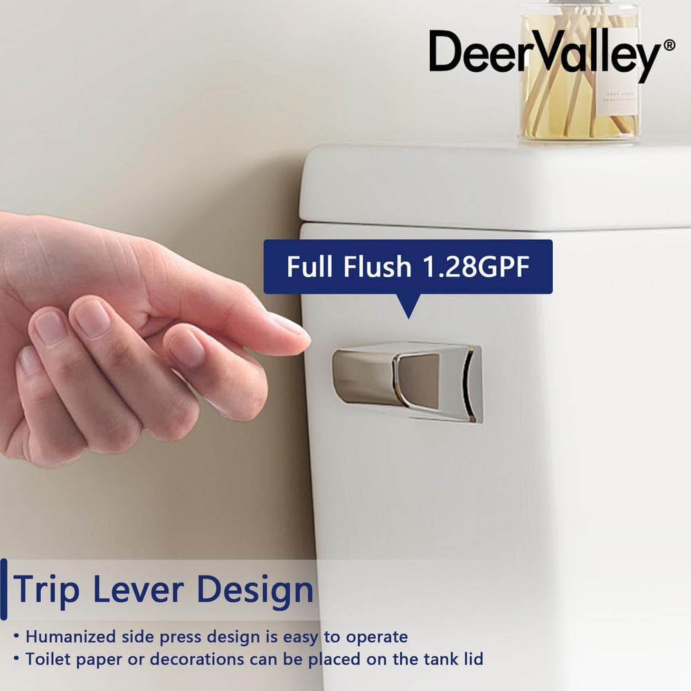 White Elongated One-Piece High Efficiency Toilet with ADA Seat