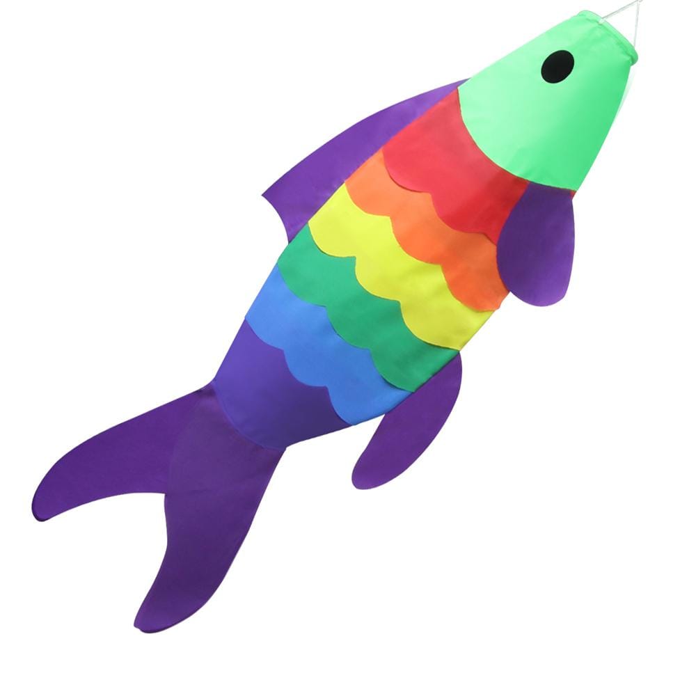ANLEY 40 in. Carp Windsock with Rainbow Koi Gold Fish Wind