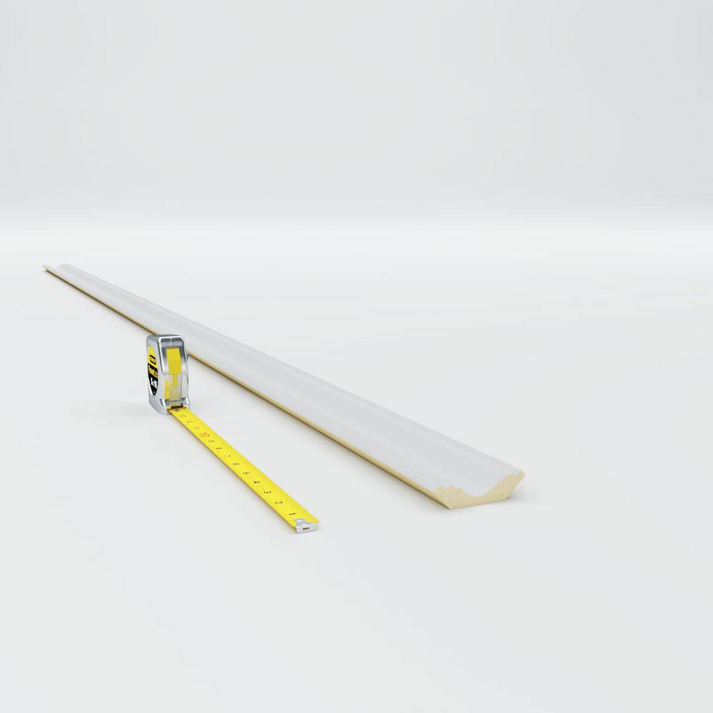 White Polyurethane Leandros Rope Crown Moulding, 94.5" Length