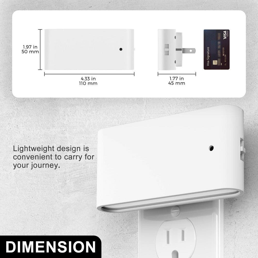 White Plastic Dimmable LED Night Light with Sensor