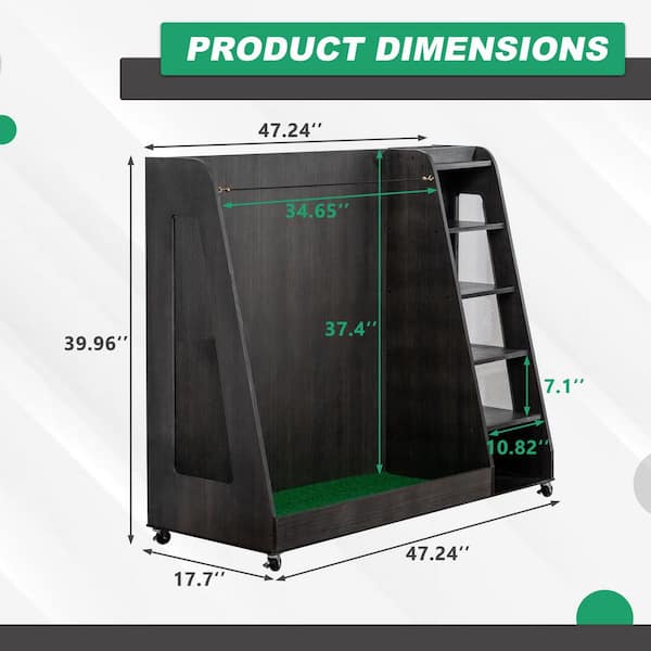 47.24 in. W x 17.7 in. D x 39.96 in. H Wood Outdoor Storage