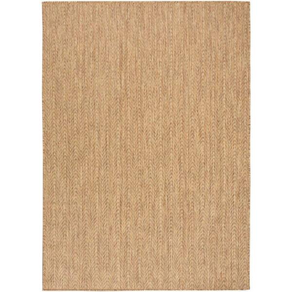Horizon Natural 4 ft. x 6 ft. Indoor/Outdoor Geometric Contemporary Area Rug