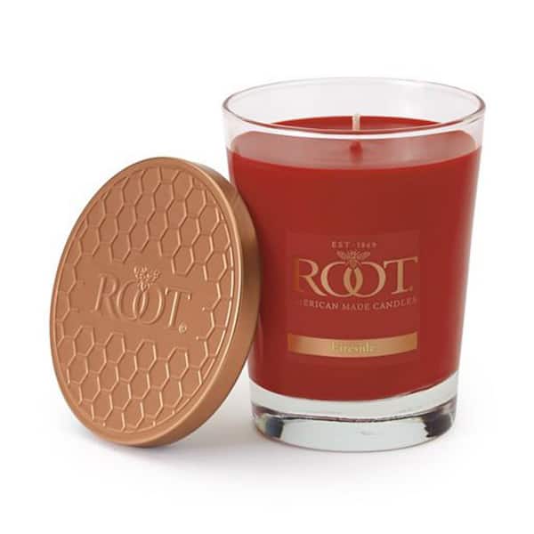 ROOT CANDLES Veriglass Fireside Autumn Rust Scented Jar Candle 8870474 The Home Depot