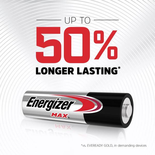 Energizer MAX Alkaline AA Batteries 4 Pack 