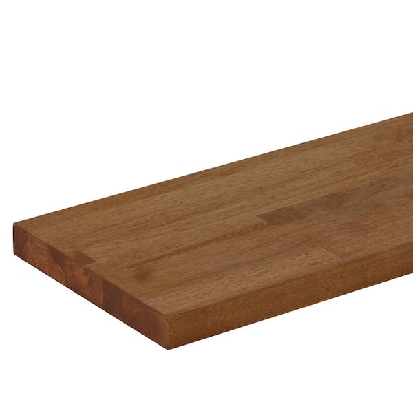 HARDWOOD REFLECTIONS Solid Wood Butcher Block Shelf 96in. W X 12in