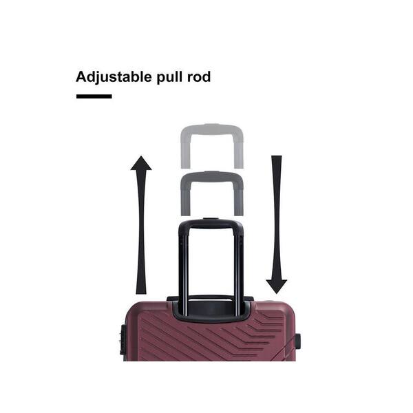 Aoibox Lightweight Hardshell Luggage Sets with Spinner Wheels Suitcase, 3  Piece (20 in., 24 in., and 28 in.), TSA Lock, Red SNMX4009 - The Home Depot