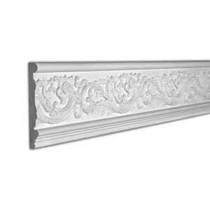 7-1/16 in. x 1 in. x 96 in. Floral Scroll Polyurethane Frieze Moulding Pro Pack 16 LF (2-Pack)