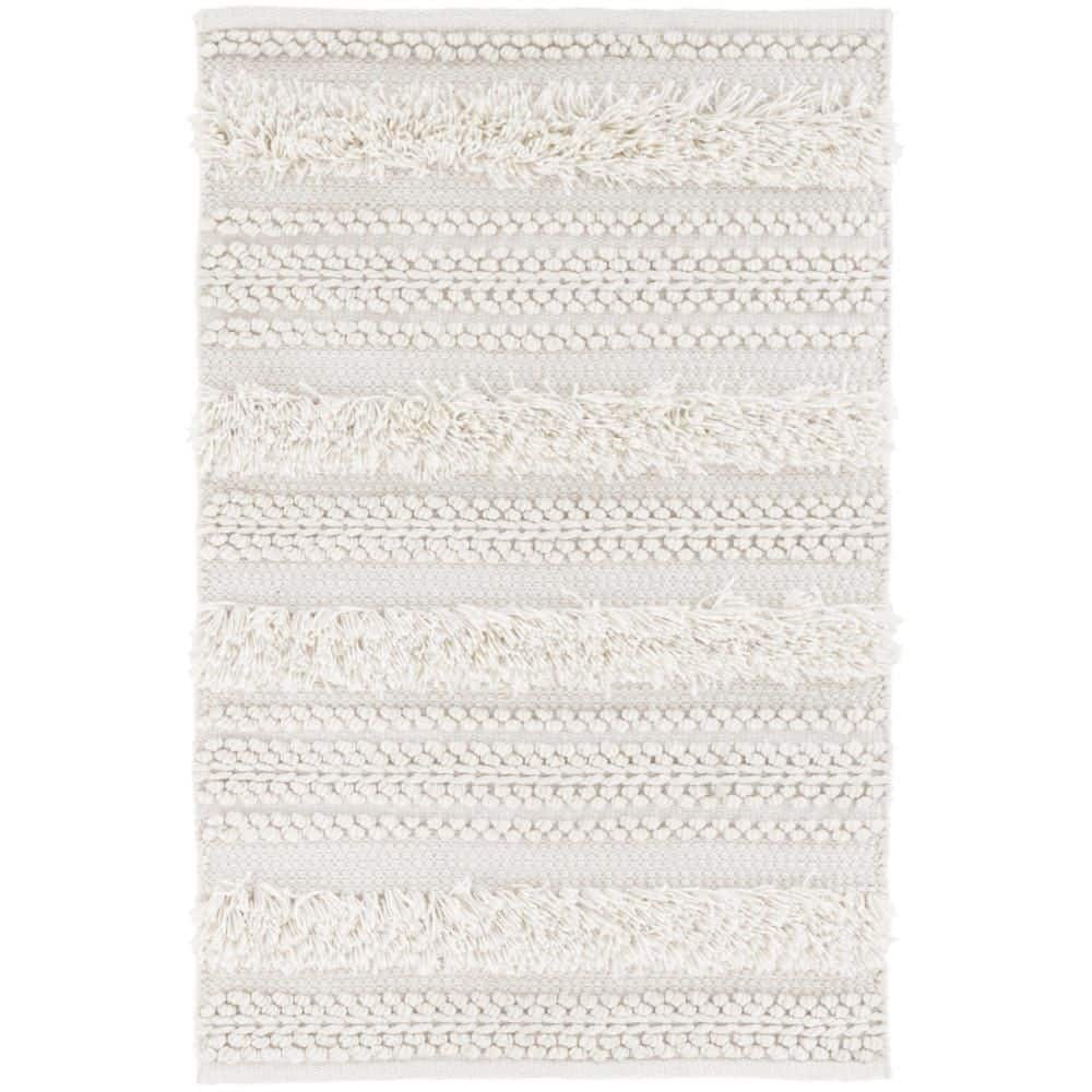 Zhara Stripe Handwoven Performance Ivory 3 ft. x 5 ft. Indoor Area Rug price history on PriceWatchPro