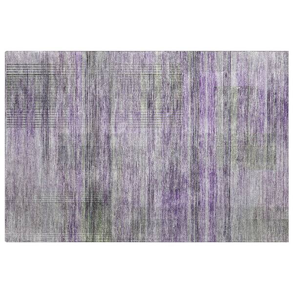Dream Shag Premium Machine Washable Abstract ADS819 Purple 2 ft. x 3 ft. Accent Rug