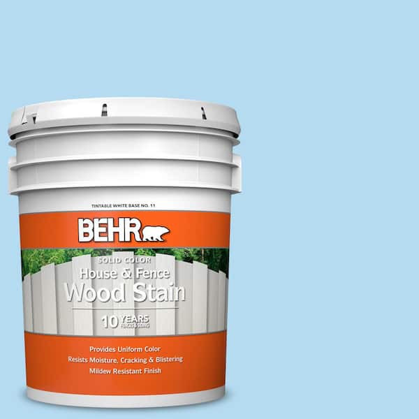 BEHR 5 gal. #P500-2 Seashore Dreams Solid Color House and Fence Exterior Wood Stain