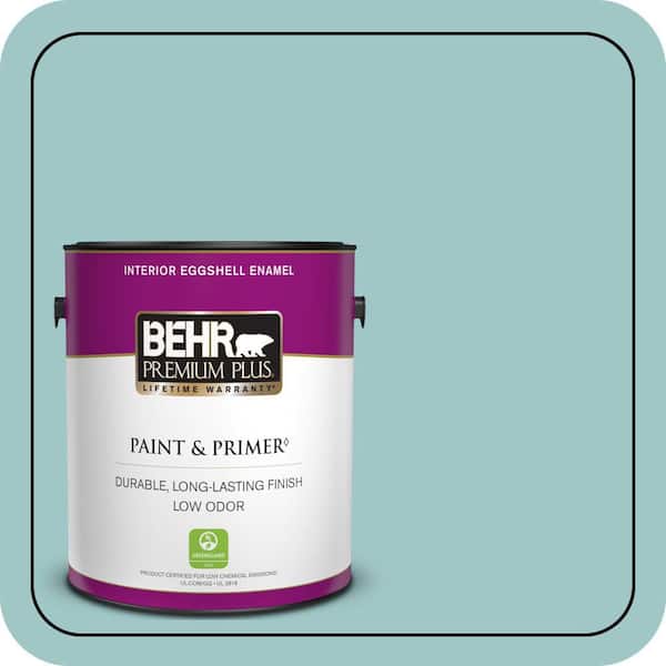 BEHR PREMIUM PLUS 1 gal. Home Decorators Collection #HDC-SP16-08 Blue Bell Eggshell Enamel Low Odor Interior Paint & Primer