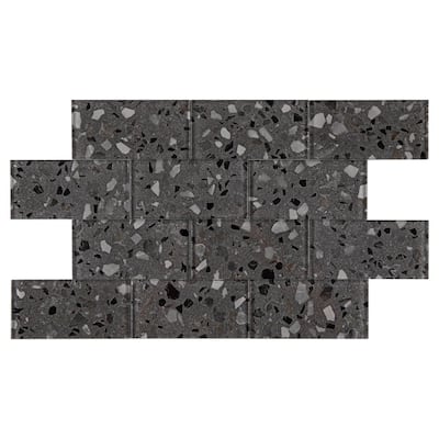 Gray Earthstone 3 in. x 6 in. x 8 mm Glass Subway Tile (5 sq. ft./case)