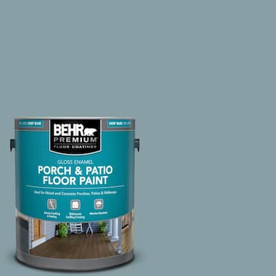 1 gal. #BNC-18 Aqua Gray Gloss Enamel Interior/Exterior Porch and Patio Floor Paint