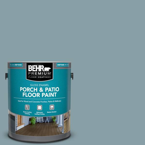 BEHR PREMIUM 1 gal. #BNC-18 Aqua Gray Gloss Enamel Interior/Exterior Porch and Patio Floor Paint