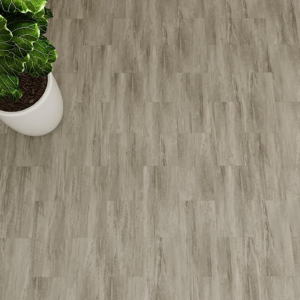 432 SF of 100% WATERPROOF Light Greystone LVT Glue-Down Vinyl Tile