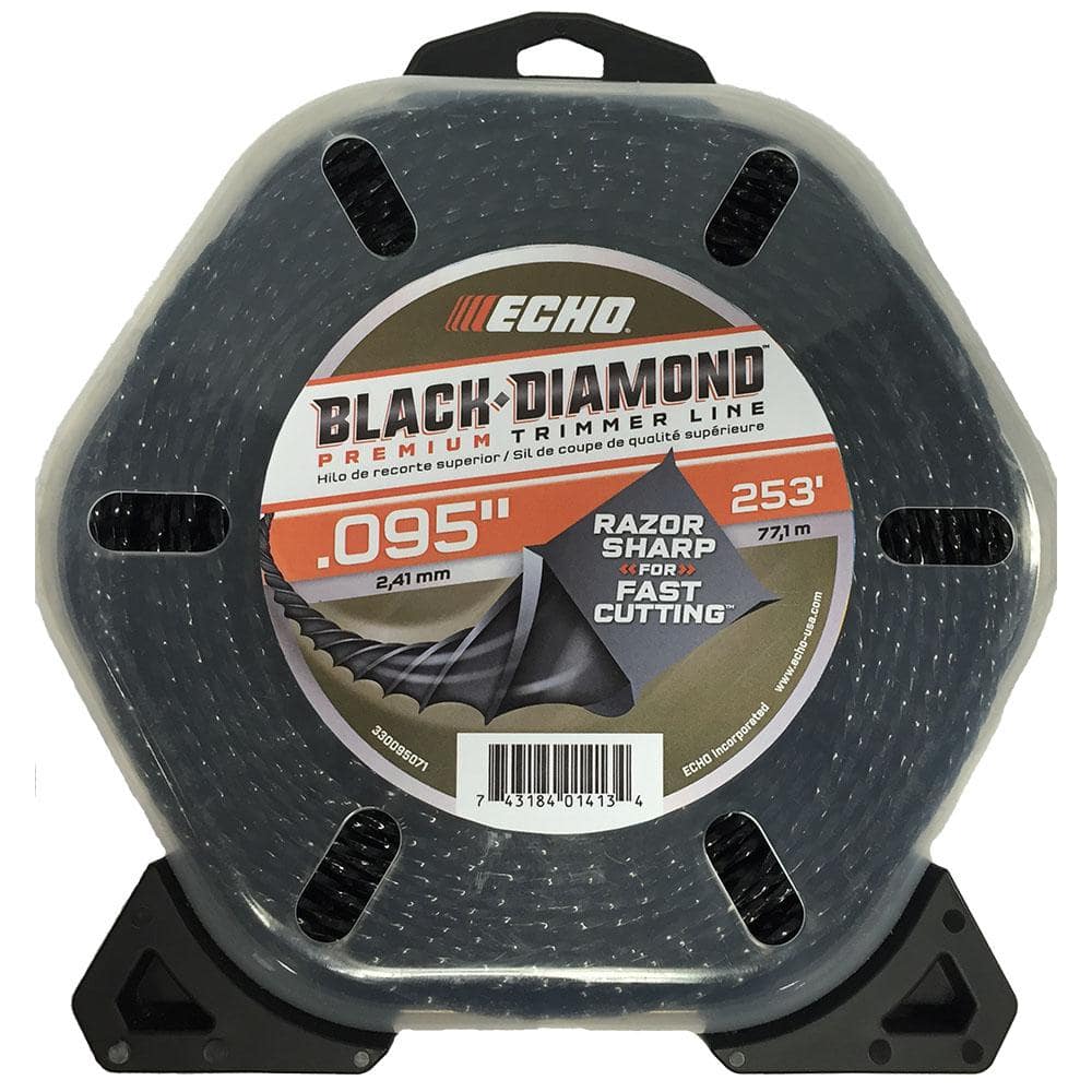 ECHO .095 Black Diamond Trimmer Line (253 ft.) Large Clam 330095071 - The  Home Depot