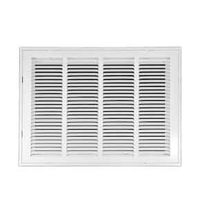 20 in. Wide x 14 in. High Return Air Filter Grille of Steel in White