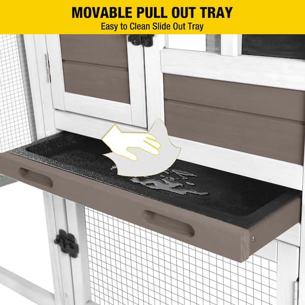 aivituvin 2-Story Big Bunny Cage with No Leak Tray, Outdoor Indoor