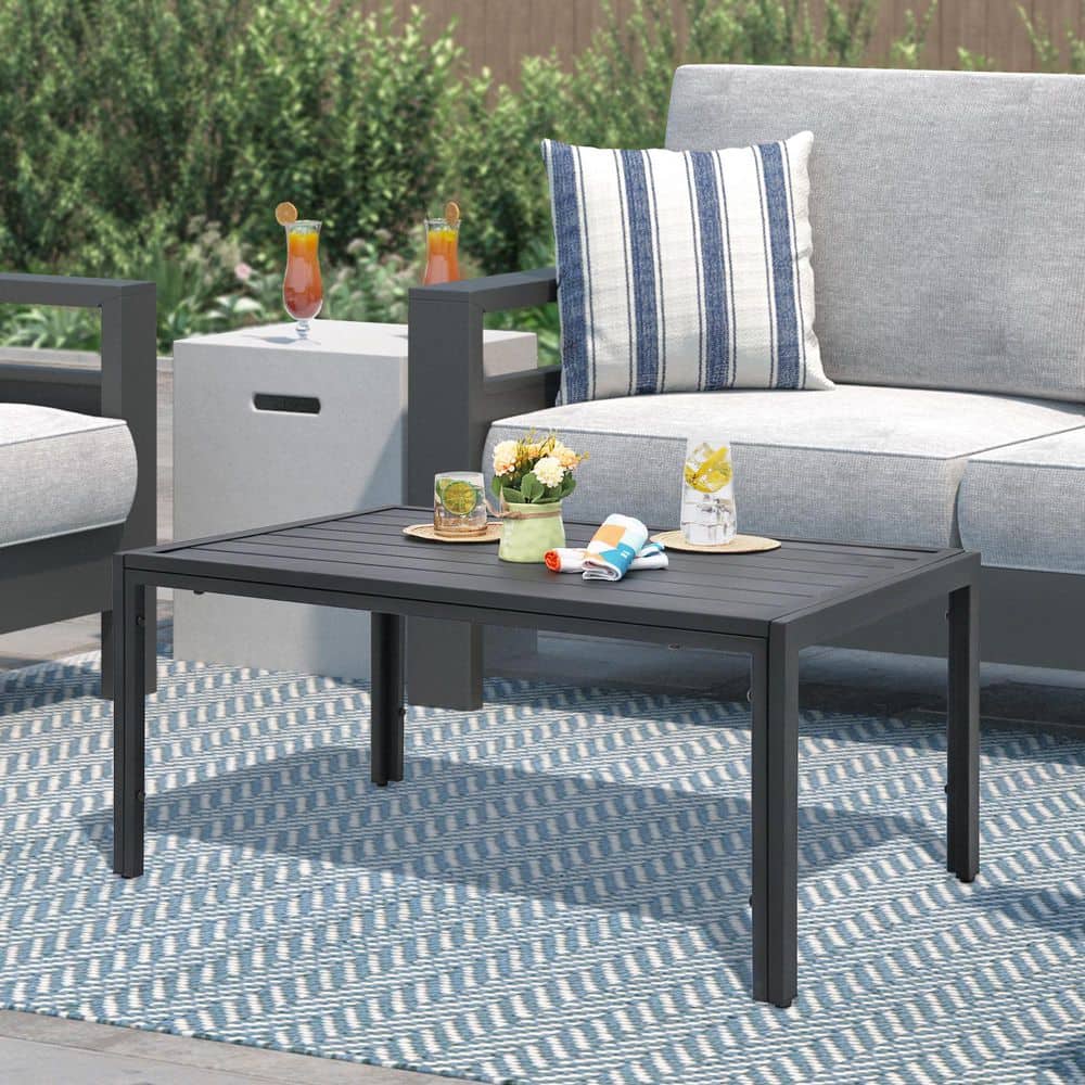 山のU asa of life table (天板) mat black Yoko Black Coffee Table – TOV Furniture