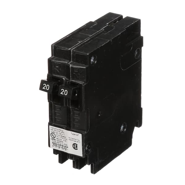 Siemens (2) 20 Amp Tandem Single Pole Type QT NCL-Circuit Breaker