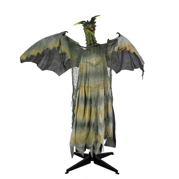 Northlight 39 in. Black and Brown Animated Standing Dragon ...