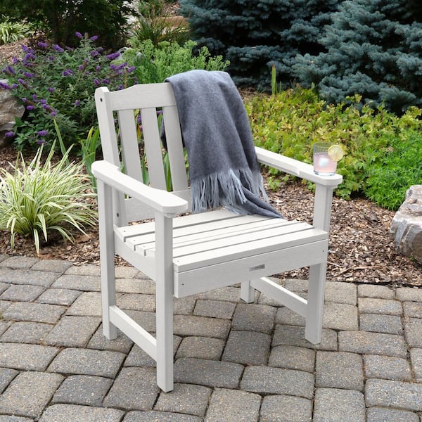 Highwood Lehigh White Recycled Plastic Outdoor Garden Chair