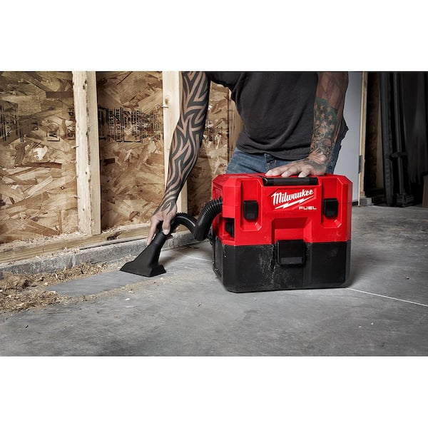 Milwaukee M12 FUEL 12-Volt Lithium-Ion Cordless 1.6 Gal. Wet/Dry Vacuum  (Vacuum-Only) 0960-20 - The Home Depot