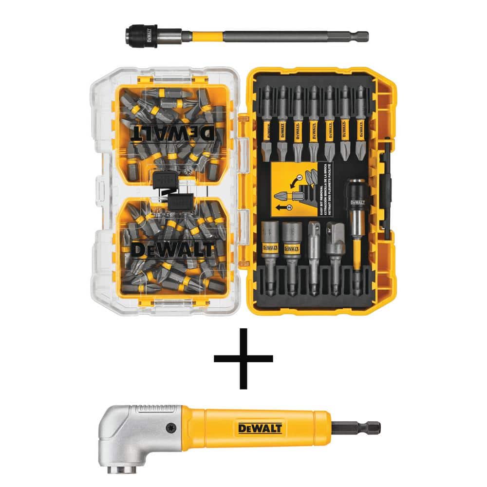 DEWALT Black and Gold Drill Bit Set with MAXFIT Right Angle Magnetic  Attachment (15-Piece) DWA1195WARA60 - The Home Depot