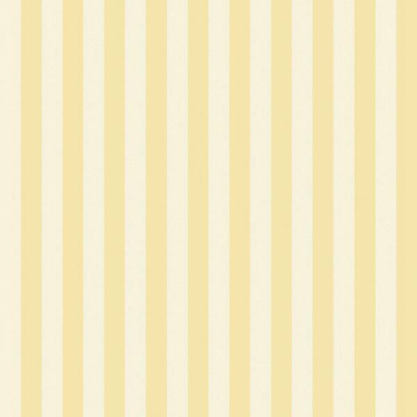 The Wallpaper Company 8 in. x 10 in. Yellow Pastel Slender Stripe Wallpaper Sample