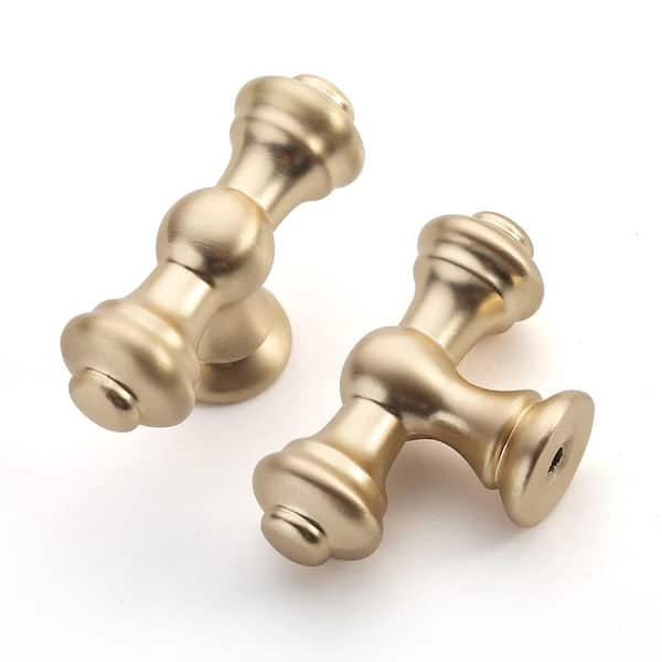 10 Pack 2 in. Brushed Brass Cabinet Knobs Gold Finish Heavy Duty Drawer Pulls for Kitchen Closet Dresser Wardrobe Round