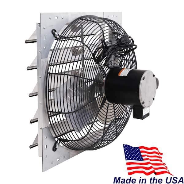 2860 CFM Shutter Exhaust Fan Wall Mounted, 20 in. Propeller