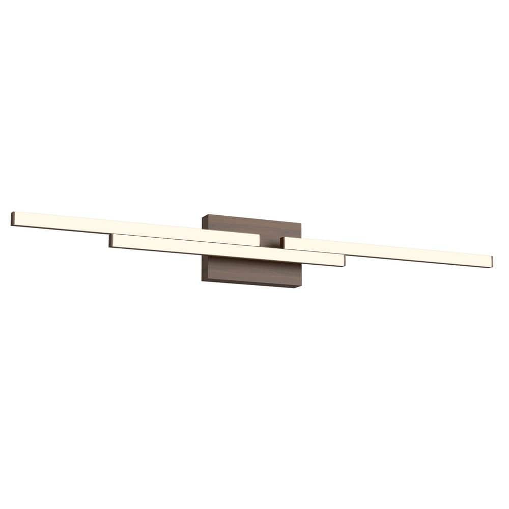 Anello Minor 38" Walnut LED Dimmable Bath Light Bar