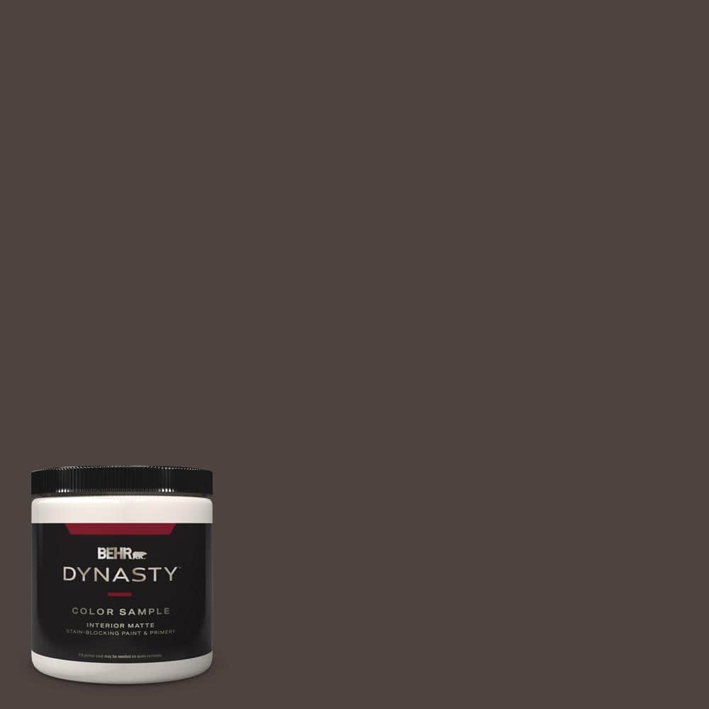 BEHR DYNASTY 8 oz. #PPU5-01 Espresso Beans One-Coat Hide Matte  Stain-Blocking Interior/Exterior Paint \u0026 Primer Sample DY60316 - The Home  Depot, image size:1000x1000