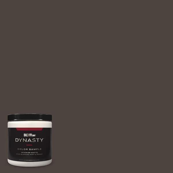 BEHR DYNASTY 8 oz. #PPU5-01 Espresso Beans One-Coat Hide Matte Stain-Blocking Interior/Exterior Paint & Primer Sample