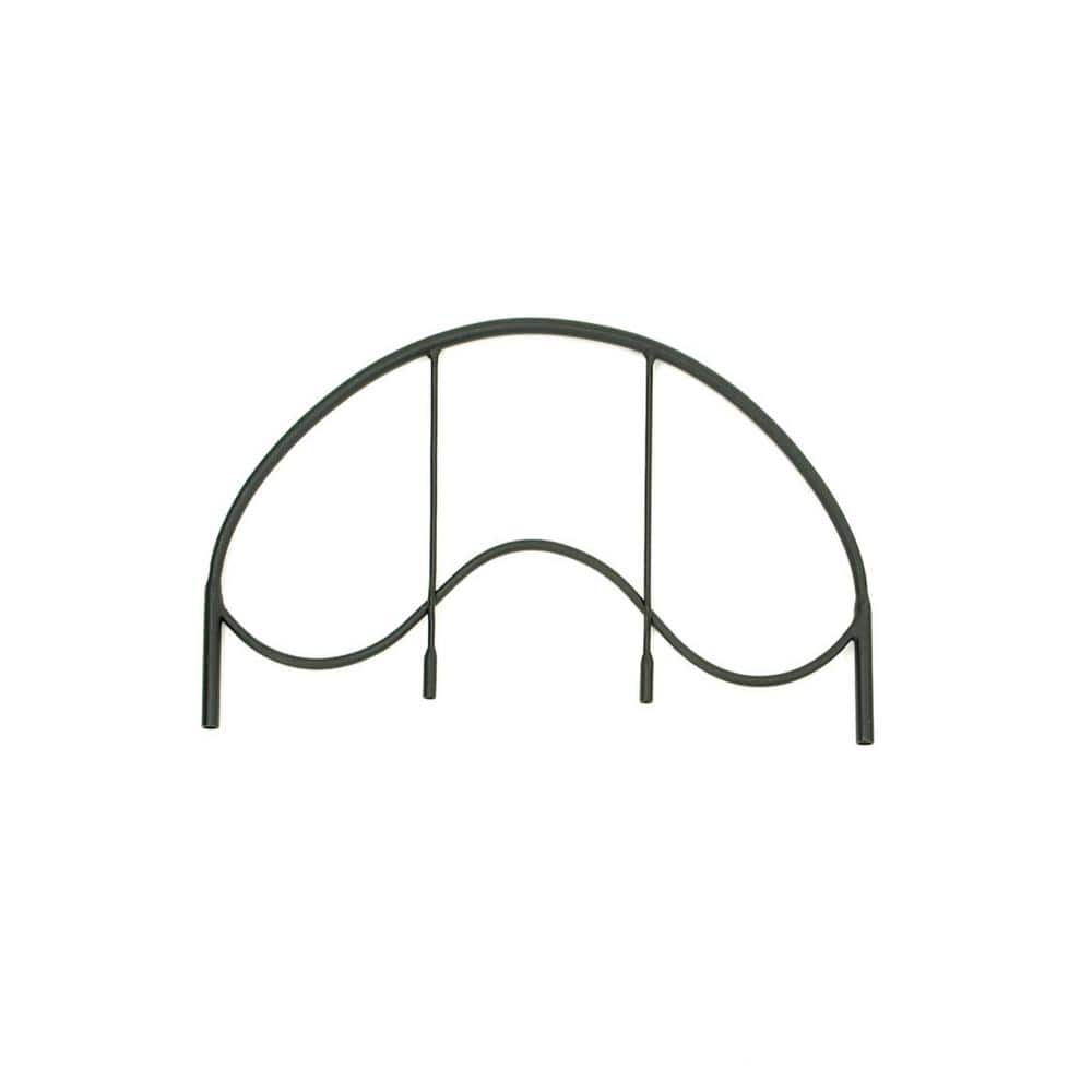 77-Inch Black Wrought Iron Wave Garden Trellis