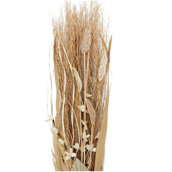 Litton Lane Pampas Natural Foliage with Long Stems (One Bundle) 043439 -  The Home Depot