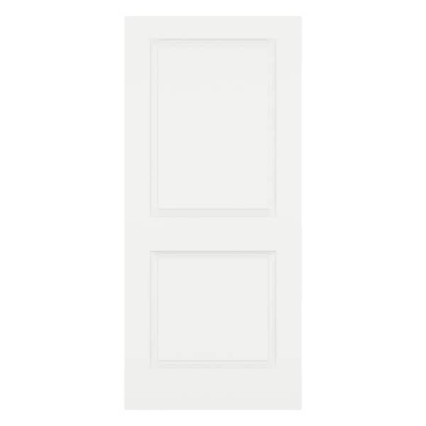 CALHOME 36 in. x 80 in. White Primed MDF Raised 2 Panel Shaker Interior Door Slab