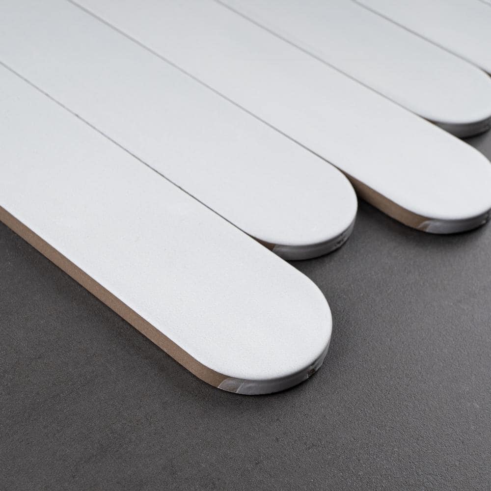 Blanco White Matte Ceramic Subway Wall Tile 2x9