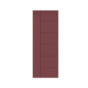 Modern Classic 30 in. x 84 in. Maroon Stained Composite MDF Paneled Barn Door Slab