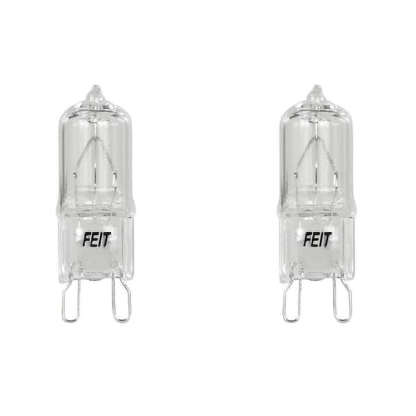Feit Electric 60-Watt Bright White (3000K) T4 G9 Bi-Pin Base Dimmable Decorative Halogen Light Bulb (2-Pack)