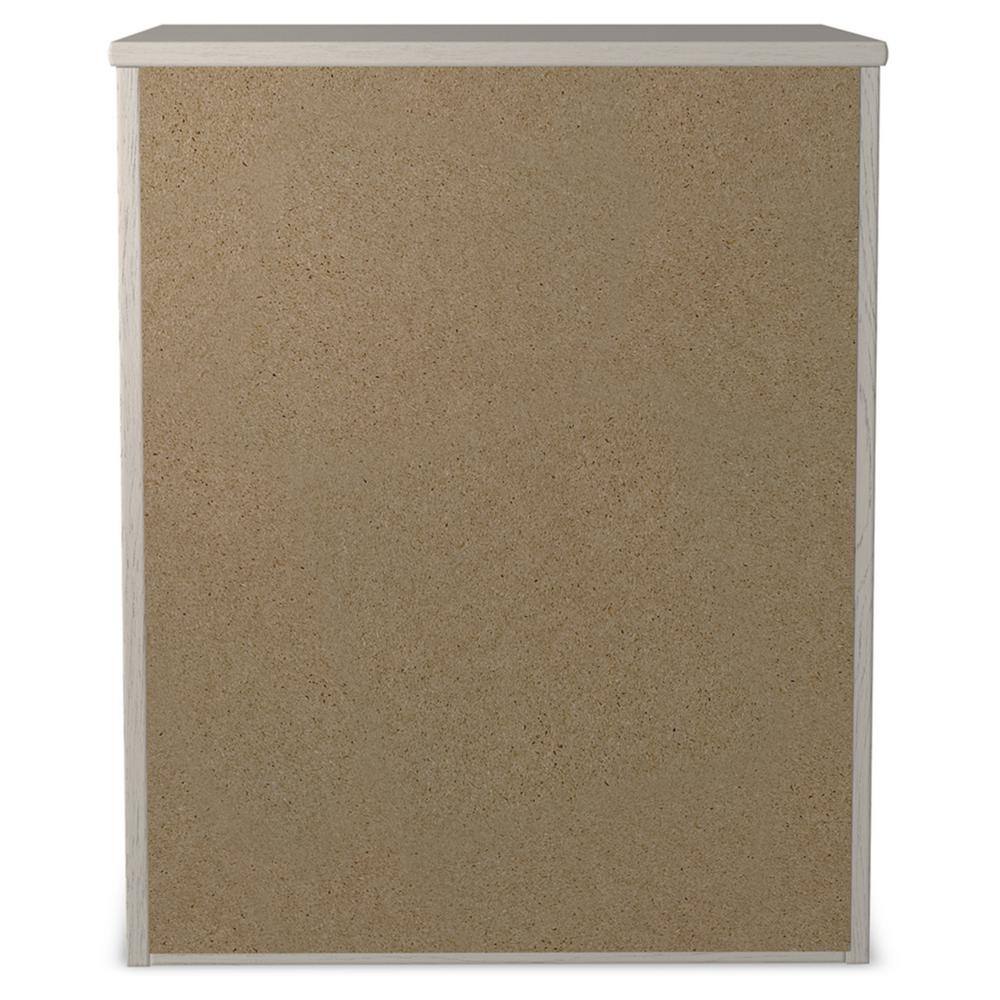 White Transitional 2-Drawer Nightstand with Pewter Handles