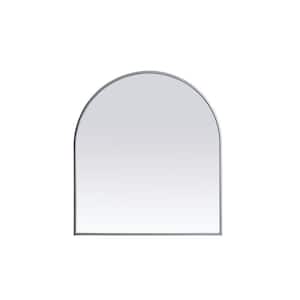 Simply Living 27 in. W x 30 in. H Arch Metal Framed Silver Mirror