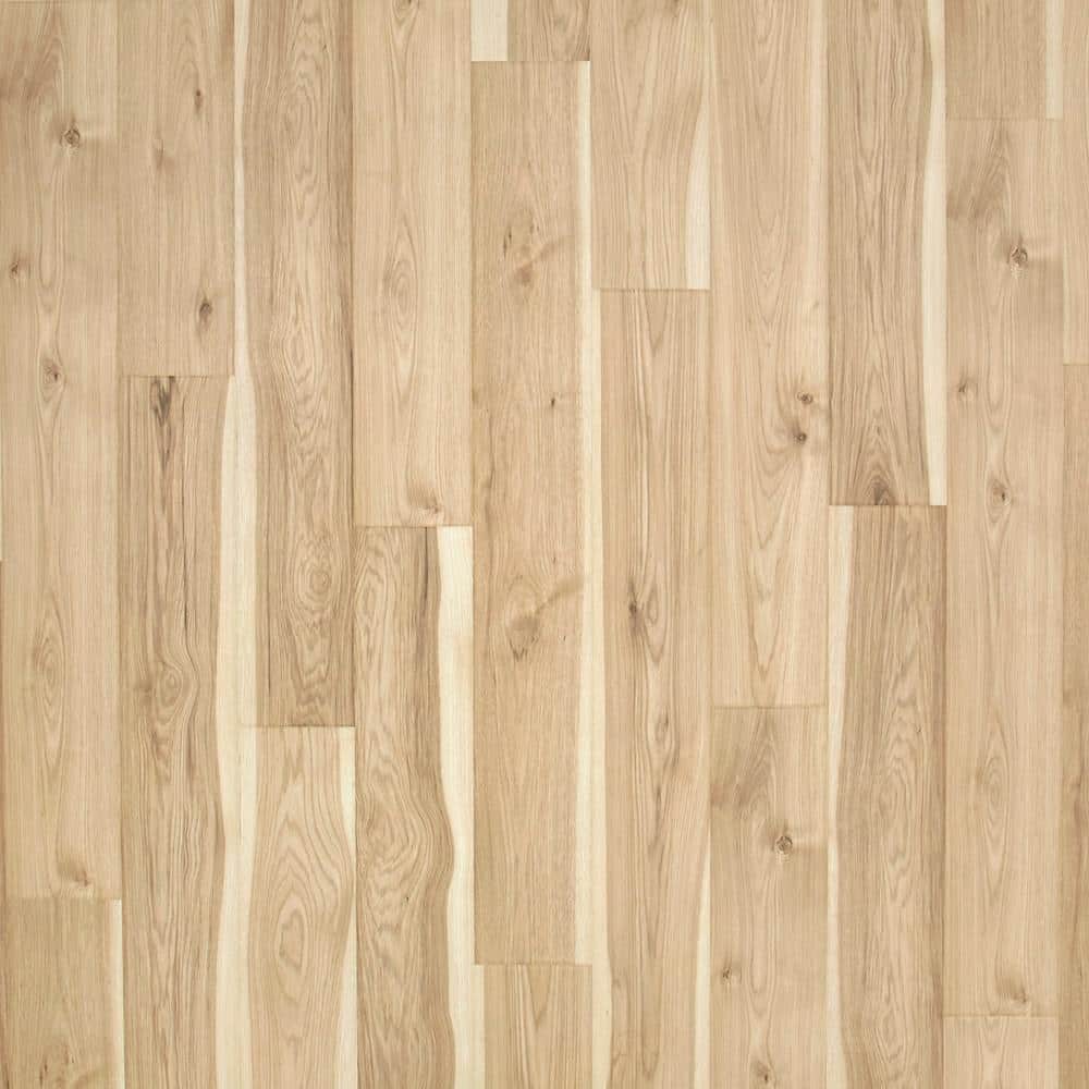 Pergo Take Home Sample- Arden Linen Hickory Waterproof Laminate Wood Flooring 7 in x 6.14 in, Light