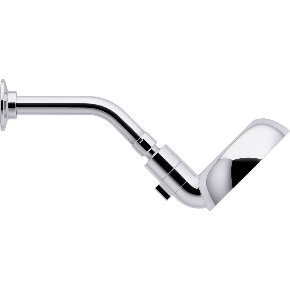 Polished Chrome Adjustable Height Wall Mounted Showerhead
