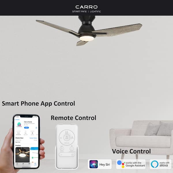 Tilbury II 44 in. Integrated LED Indoor/Outdoor Black Smart Ceiling Fan with Light, Remote Works with Alexa/Google Home