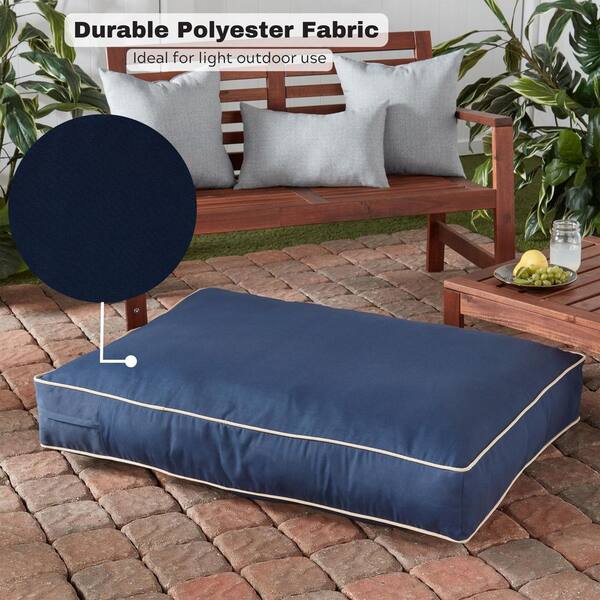 Happy Hounds Casey Large Rectangle Indoor/Outdoor Navy Dog Bed