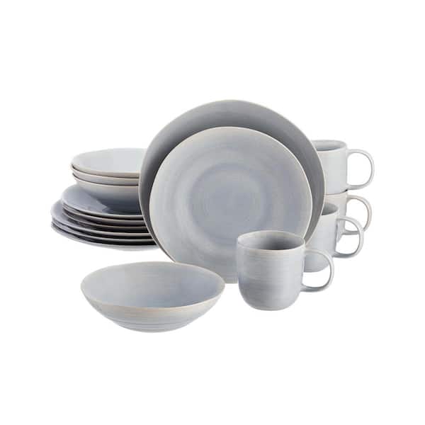 Home Decorators Collection Ellery 16-Piece Reactive Glaze Raindrop Blue Stoneware Dinnerware Set (Service for 4)