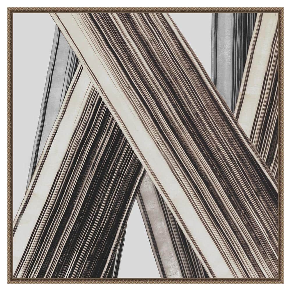 Bold Impressions II 30"x30" Black and White Framed Canvas Wall Art