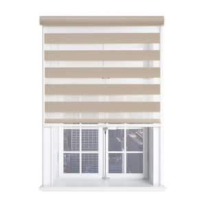 CHICOLOGY Dual Layer & Privacy Free-Stop Cordless Zebra Roller Shades 